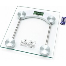 Markafox  Dijital Cam Baskül Terazi 180 kg LCD Ekran 30X30 cm Kare Cam Banyo Tartısı I11-025