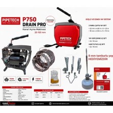 Pipetech P750 Drain Profesyonel Kanal Tıkanıkaçma Makinesi Seti