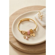Lux Store Arı Model Pembe Charmlı Bileklik