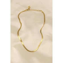 Lux Store 316L Çelik Altın Renk 45 cm Italyan Zincir Model Kadın Kolye