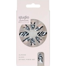 Belirtilmemiş Superdrug Studio Takma Tırnak Siyah Beyaz Beyaz