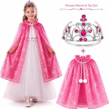 sbodurhome  Masal Prensesi Pembe Pelerin ve Taç Seti (85 Cm)