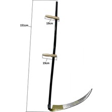 sbodurhome Komple Tırpan - Metal Saplı 6 Parça Set - Ahşap Elcik 70 cm