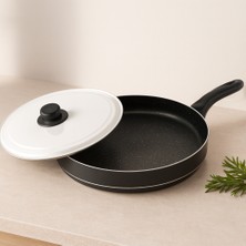 sbodurhome 30 cm Teflon Balık Tavası - Metal Kapaklı