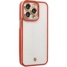 Marsilyan™- Apple Iphone 13 Pro Max Kılıf Liva Lens Silikon - Kırmızı