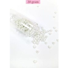 sbodurhome Dökme Cam Kum Boncuk Büyük Boy (6/0) 4 mm - 20 Gram - Beyaz - BNC075