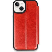sbodurhome Apple iPhone 14 Kılıf Flip Cover - Kırmızı