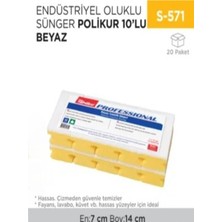 İnci Çelik Aksesuar Endüstriyel Oluklu Sünger Polikur 10LU BEYAZ(2648)