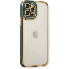Marsilyan™- Apple Iphone 12 Pro Max Kılıf Liva Lens Silikon - Yeşil