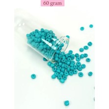 sbodurhome Dökme Cam Kum Boncuk Büyük Boy (6/0) 4 mm - 60 Gram - Camgöbeği Yeşili - BNC118