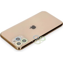 sbodurhome    iPhone 11 Pro Renkli Kamera Lens Koruma Cam - Yeşil-Sarı
