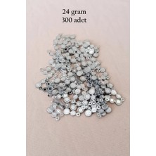 sbodurhome Oya Abiye Bileklik Kolye Pleksi Metalik Plastik Pul Gümüş Renk 24 Gram 300 Adet - BNC560