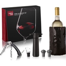 Belirtilmemiş Vacu Vin Experience 6 Parçalı Şarap Seti, Şarap Pompası, Şarap Boşaltıcı, Garson Bıçağı, Yedek Tıpa
