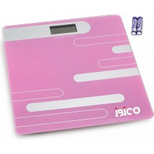 sbodurhome Dijital - Pilli Renkli Cam Banyo Baskül Terazi Tartı LCD Ekran 180KG/50GR 26X26CM İ11-024