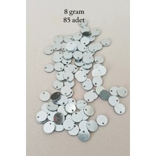 sbodurhome Oya Abiye Bileklik Kolye Pleksi Metalik Plastik Pul Gümüş Renk 8 Gram 85 Adet - BNC523