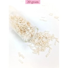 sbodurhome Uzun Boru Kesme Boncuk Çap 2mm Uzunluk 10 mm - 20 Gram - Açık Krem - BNC259