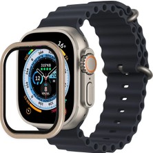 sbodurhome    Watch Ultra 49MM Alüminyum Kasa Cam Ekran Koruyucu - Gold