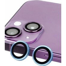 sbodurhome Apple iPhone 13 Mini Raze Metal Kamera Lens - Mavi