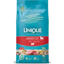 Unıque Unique Orta ve Iri Irk Yetişkin Köpek Maması Kuzu Etli 12 kg