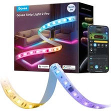 Belirtilmemiş Govee Rgbwwic Matter Destekli Kesilebilir LED Şerit 2 Pro - 5 Metre