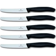 Belirtilmemiş Victorinox Domates Bıçağı, Ekmek Bıçağı, Sofra Bıçağı Seti, 5 Parça, Swiss (Siyah)