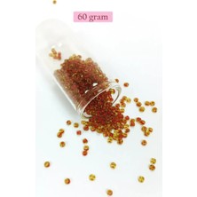 sbodurhome Dökme Cam Kum Boncuk (8/0) 3 mm - 60 Gram - Şeffaf Açık Kahve - BNC189