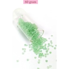 sbodurhome Dökme Cam Kum Boncuk (8/0) 3 mm - 60 Gram - Şeffaf Açık Yeşil - BNC191