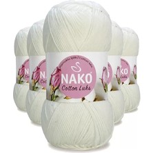 sbodurhome 5 Adet Cotton Lüks Yelek Tunik Kazak Bluz Hırka Ipi Yünü Süt Beyaz 97570