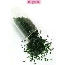 sbodurhome Kesme Cam Boncuk 2mm - 60 Gram - Şeffaf Koyu Yeşil - BNC367