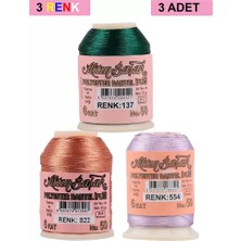 sbodurhome 3 Adet Altınbaşak Oya ve Dantel Ipi 20 gr -  - No: 822 - 554 - 137