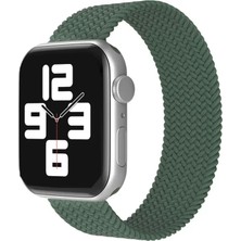 sbodurhome Apple Watch 38MM Ayarlı Solo Silikon Kordon - Haki Yeşil