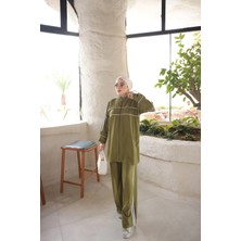 MİMİ LUXURY WEAR Mimi Luxury Wear Kadın Şık Spor Eşofman Takımı Fermuarlı & Alt Üst Takım 493