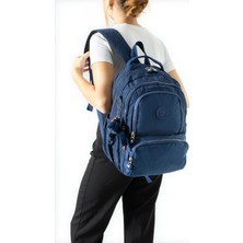 571 Collections Çanta Ultra Hafif Çok Cepli Orta Boy Sırt çantası Lacivert Model: (571-4H)