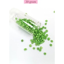 sbodurhome Dökme Cam Kum Boncuk Büyük Boy (6/0) 4 mm - 20 Gram - Yeşil - BNC072