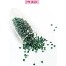sbodurhome Dökme Cam Kum Boncuk (8/0) 3 mm - 60 Gram - Parlak Yeşil - BNC203