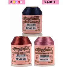 sbodurhome 3 Adet Altınbaşak Oya ve Dantel Ipi 20 gr -  - No: 500 - 186 - 028