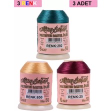 sbodurhome 3 Adet Altınbaşak Oya ve Dantel Ipi 20 gr -  - No: 650 - 025 - 292