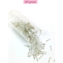 sbodurhome Uzun Boru Kesme Boncuk Çap 2mm Uzunluk 10 mm - 60 Gram - Parlak Gümüş - BNC296