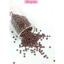 sbodurhome Dökme Cam Kum Boncuk (8/0) 3 mm - 20 Gram - Parlak Koyu Kestane - BNC168