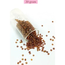 sbodurhome Dökme Cam Kum Boncuk (8/0) 3 mm - 20 Gram - Şeffaf Kahve - BNC157