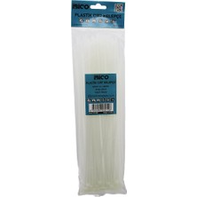 Renas Store 100'LÜ Cırt Kelepçe - Beyaz Renk - Plastik - Kablo Bağı