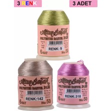 sbodurhome 3 Adet Altınbaşak Oya ve Dantel Ipi 20 gr -  - No: 142 - 318 - 009