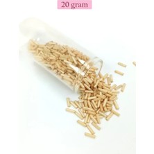 sbodurhome Uzun Boru Kesme Boncuk Çap 2mm Uzunluk 10 mm - 20 Gram - Koyu Krem - BNC229