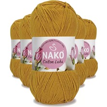 sbodurhome 5 Adet Cotton Lüks Yelek Tunik Kazak Bluz Hırka Ipi Yünü Hardal 97555