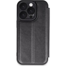 sbodurhome Apple iPhone 16 Pro Max Kılıf Flip Cover - Siyah