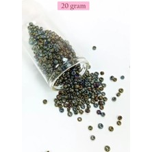 sbodurhome Dökme Cam Kum Boncuk (8/0) 3 mm - 20 Gram - Alacalı Renk - BNC151