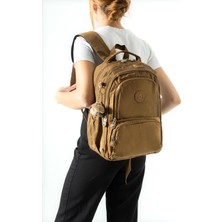571 Collections Çanta Ultra Hafif Çok Cepli Orta Boy Sırt çantası Taba Model: (571-4H)