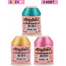 sbodurhome 3 Adet Altınbaşak Oya ve Dantel Ipi 20 gr -  - No: 347 - 040 - 505