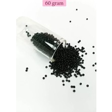 sbodurhome Dökme Cam Kum Boncuk (11/0) 2 mm - 60 Gram -  Siyah - BNC045