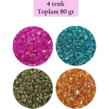 sbodurhome Kesme Cam Boncuk 2mm - 4 Renk - Toplam 80 Gram - BNC438